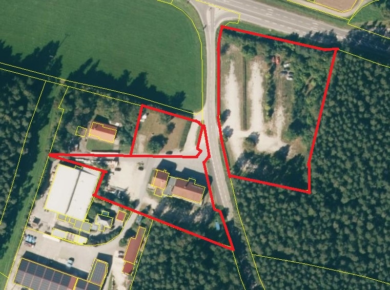 Luftbild mit Flurstücke